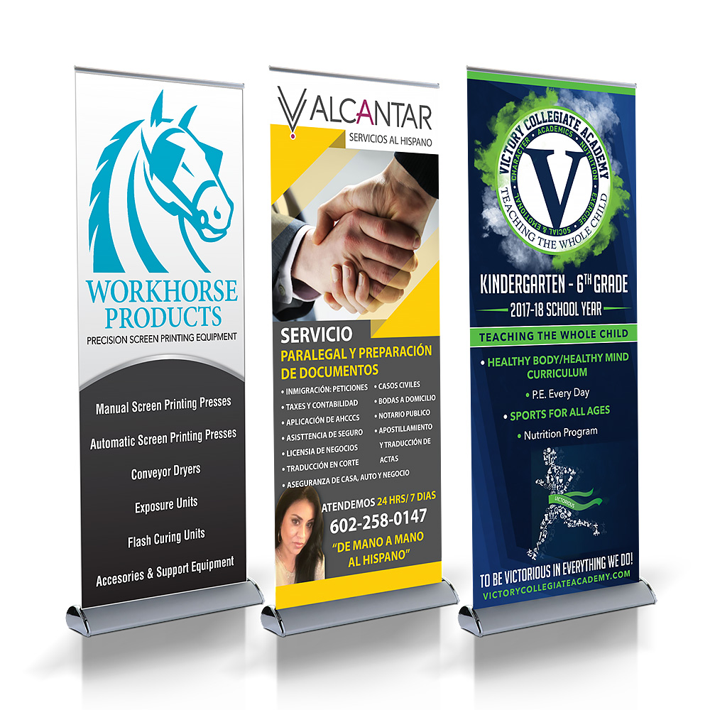 Standard Pull Up Banners 13oz Matte Vinyl